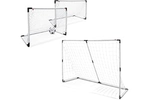 Mondo 18054 – 2 w 1 Goal Post, 2 bramki 91,5 x 63 cm lub 1 bramka 183 x 121 cm i mini piłka