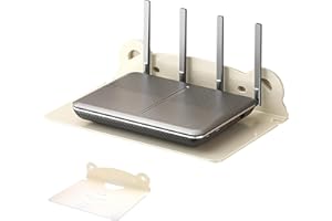 xyuayamz Supporto Router Muro, Porta Router da Parete, Rack per Router Montaggio a Parete, Mensola Piccola da Muro per Proiettore, Router, Console di Gioco, Metallo, Bianco