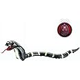DesignerBox Realistic RC Snake, 17" Upgraded Long Rechargeable Remote Control RC Snake Cobra Toy for Kids Birthday Party Gift Play (Black)