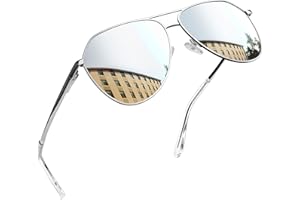 Joopin Gafas de Sol Hombre y Mujer Polarizadas de Metal Grandes Tipo Militar Clásico para Conducir Viajar Montaña Ciclismo Deporte Protección UV400