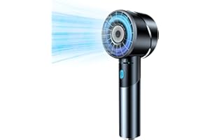 COZOME Handventilator Akku Aufladbar, Mini Stark Ventilator mit 7000 rpm Hohe Geschwindigkeit, Kleiner Metall USB Taschenventilator, Tragbar Turbo Hand Ventilatoren für Strand, Geschenk Herren