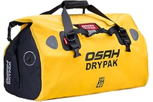 Greanthour Sacchetto asciutto moto-Borse da sella impermeabili per motociclette e bagagli con chiusura a rullo，Grande Spazio di Immagazzinaggio，Escursionismo, Ciclismo, Viaggio(Giallo, 40L)