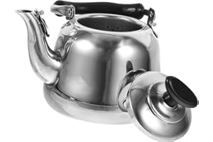 INOOMP Bouilloire Sifflante en Acier Inoxydable 1L Résistante Chaleur avec Poignée pour Cuisinière à Induction Thé Café Facile à Nettoyer