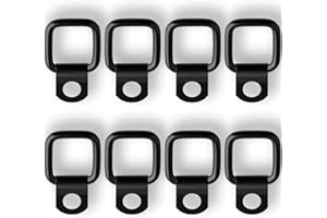 Kdtoll 8 Pezzi Anelli di Ancoraggio D, Gancio di Ancoraggio a D Ganci di Anello a D - Caricare 200Kg - Anello di Ancoraggio Inox Pesante, Anelli di Fissaggio per Rimorchi Furgoni Barca