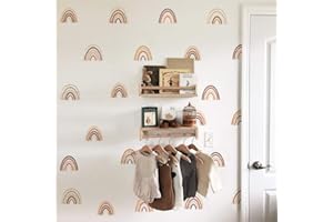 funlife 72 Sticker Muraux Arc en Ciel Le cœur Bohèmes Bébé Pépinière D'enfant Décoration Murale De La Maison (Arc en Ciel)