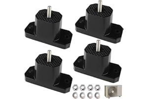 XYVOR 4 Pezzi Ammortizzatori in Gomma M8, Supporti in Gomma Antivibranti Condizionatore in Gommas con Dadi e Rondelle, Piedini Antivibrazione per Climatizzatore, Supporto Condizionatore Anti-Vibrazione