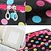 Discoball Lady Women Cosmetic Makeup Toiletry Travel Wash Bag Holder Mirror Case Organizer(Black + Multi-color spot)