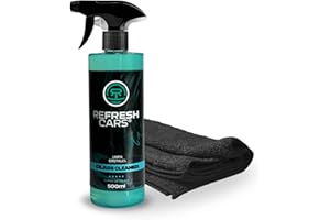 GENÉRICO Refresh Cars Kit Limpiacristales Coche Triple Acción (500ml) - Limpia Lunas Sin Rastros ni Vaho. Efecto Auto-Secado y Anti-Huellas. Para Interior y Exterior. INCLUYE BAYETA Microfibra