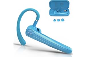 ATHEEWON Bluetooth Headset V5.4, Handsfree Bluetooth Earpiece with Dual ENC Mic, Single wireless Headset 25Hrs Talk 180Hrs Standby Time, In-Ear Headphones for Driving/Business/Office with Android iOS Laptop