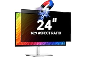 ZOEGAA Magnetic 24 inch Privacy Screen for Monitor, Dual-Sided Privacy Screen Protector for Monitor 16:9 Aspect Ratio, Anti-Spy/Anti-Glare/Anti-Scratch & Blue Light Blocking