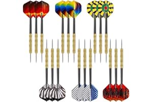 Lolileo Frecce in Metallo, 18PCS Dardo Albero E Freccette, Freccette Professionali, Freccette a Punta in Acciaio, Set di Freccette in Metallo a Punta in Acciaio