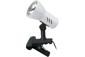 BRILONER - Nachttischlampe, Schreibtischlampe, Tischlampe, Leselampe, Bürolampe, Buch Klemme, Klemmlampe, Kinderzimmer, Schwenkbar, Schnurschalter, 1x E14, max, 40 Watt, 10,8 cm, Weiß