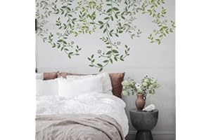 壁涂鸥 BACKGROUNDTURNOVER 80cm Ivy Leaf Vine Vintage Stencil Stencils Mandala Paint Big For Decor Template Paredes Reutilizables Patrones De Pared De Nicho Grande Azulejo Muebles Las Semillas Scrapbooking Pintura