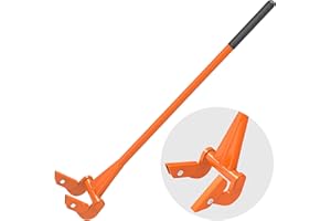 Pallet Buster Tool, Insaga Deck Board Removal Tool with Thick 3mm Handle 50'', Full Welded Pallet Breaker Tool, Articulating Pivoting Head Deck Wrecker, Capacity up to 250 lbs