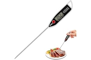 COLEXY Termometr do gotowania z długą sondą, wodoszczelny, cyfrowy, LCD natychmiast czytelny, od -50°C do +300°C, kuchenny