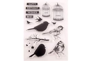 YFairy - Clear Stamp, Bird Cage, Silicone, Clear Seal Stamp, DIY, Scrapbooking, Embossing Photo Album Decorative, Paper Card Craft, Art Handmade Gift