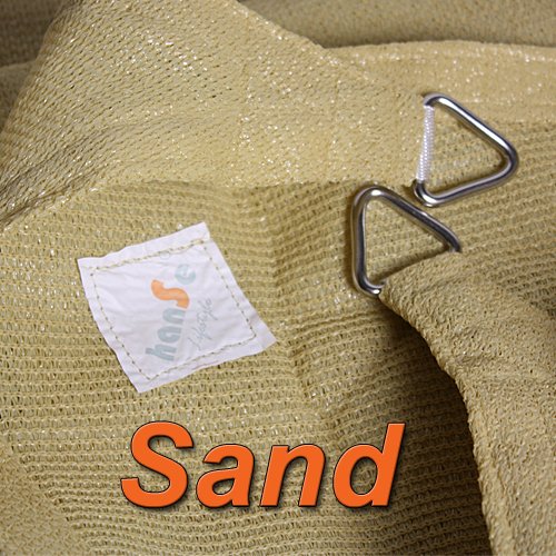 hanSe® Marken Sonnensegel Sonnenschutz Segel Quadrat 7×7 m Sand - 2