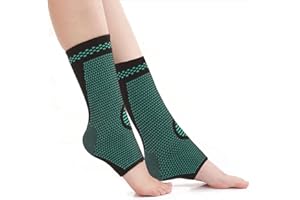 YELOUMISS Cavigliera Compressione Supporto per Caviglia per Uomo e Donna Elastica Cavigliera Sportiva per Distorsione Protezione Caviglia Artrite, Menisco, Calcio, Pallavolo, Basket, Corsa 2 Pezzi (XL)