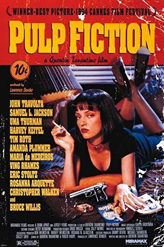 Quentin Tarantino Pulp Fiction Movie Poster 24 x 36 inches by Imaginus Posters