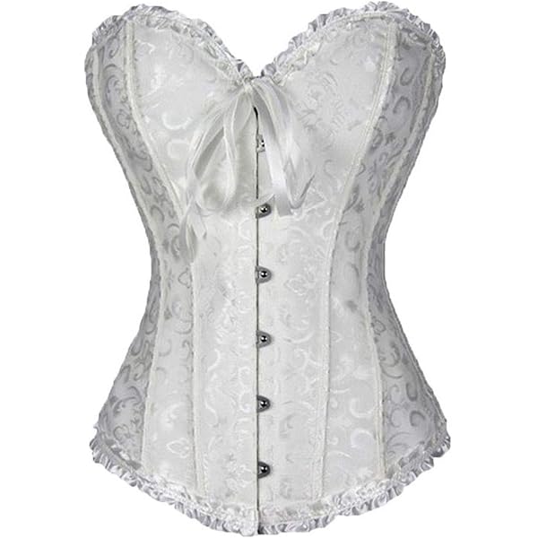 Corset Femme Satin Lacets – Avec Baleines – Taille Haute – Style Gothique/mariée – Polyester