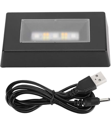 Support Lumineux à LED Pour Figurines En Cristal – Base Ronde Avec 4 LEDs, USB Ou Piles – Déco Lumineuse Pour Bijoux, Statues…
