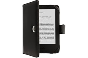 TECHGEAR Étui Compatible avec Amazon Kindle Paperwhite 6 Pouces Housse [Style Livre] Kindle eReader Étui [Inclus Un ÉCRAN Protecteur Gratuit] Tout Versions - Paperwhite 10eme Generation Étui - Noir