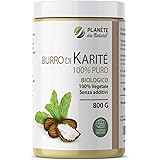 Burro di Karité Biologico - 800g - 100% Puro e Non Raffinato - Naturale e 100% Vegetale - Spremuto a freddo - Tutti i tipi di