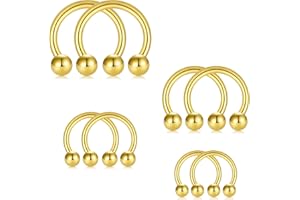 Longita 16G Caballo Piercing Septum Acero Inoxidable Piercing Nariz Septum Nose Ring Septum Piercing Helix Cartilago Oreja Diámetro 6-12MM Septum Piercing