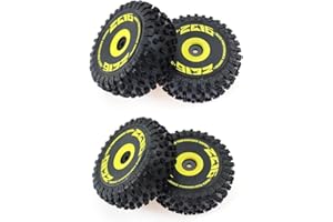 Whisverse 4 Pieces Front and Rear Wheel Tyres for 144001 144010 124016 124017 RC Upgrade Parts Accessories