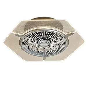 Kanz Enterprises Designer Fans 11 Inches PVC 4 Blades White NO Noise BLDC Motor 25 watts with 3 Color Changing LED Light Timer with Winter/Summer Option Suitable for Small Spaces K 1933 Cabin Fan