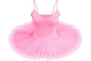IDOPIP Ballet Leotards for Women Swan Lake Ballerina Costume Camisole Skirted Leotard Professional Adult Swan Ballet Tutu Skirt Hard Organdy Platter Performance Skirt for Practice