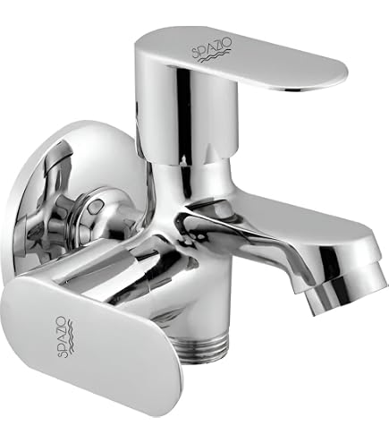 CLINTON Vignet 2 in 1 Brass Bib Cock with Wall Flange (Pack of-2