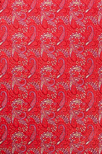 Luxury Gift Wrapping Paper - 3 sheets x (70 x 50cm) - Red Paisley - Handmade with recycled cotton