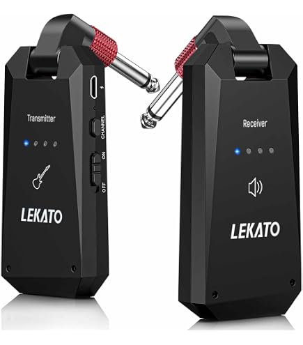 LEKATO 5.8GHz XLR Wireless Microphone Transmitter Receiver