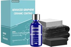 Weiruixin 10H Ceramic Coating 3.0,High Gloss Hydrophobicty Anti Scratch Easy to Use Mirror Paint Protection Car kit 50ML Nano Ceramic Coating with Gloves sealant 18 Months Warranty