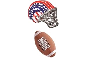 COUNTRY PURSUIT Mega_JumbleSale® Inflatable American Helmet Football USA Rugby Blow Up Fancy Dress Set