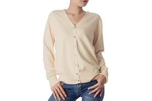 iB-iP Mujer Cárdigan Ligero Botón Cuello En V Moda