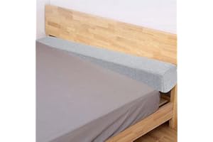 EN AyuL Kopfteil-Kissen, langes Bett, Lückenfüller, rechteckig, für Doppelbett, Wandmatratze, 45D, hochdichter Schaumstoff-Bettschutz, Matratze (15 x 15 x 90 cm, grau)