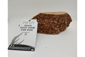 Kinzi Radice di Erica Legno Morditore per Cane Giocattolo da Masticare (S) 100% Naturale Igiene Orale Denti