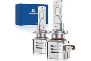 D-Lumina H7 Ampoules LED Canbus 100W 16000lm, 6500K 400% lumineux, fonctionne pour les deux avec objectif et sans objectif, lampes de conversion de lampe de voiture, 2 pièces