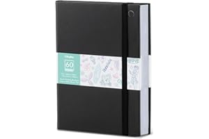 Ohuhu Carnet de Dessin A5 - Recto-Verso Sans Saignement, Papier Lisse 150 g/m², 60 Feuilles/120 Pages, Reliure Rigide en PU, pour Marqueurs Alcool, Idéal pour Dessin, Écriture, Artistes