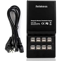 Retekess TT020 Ladebox Für Tour Guide System – Mit 30 Slots, Kompatibel Zu TT116, Inkl. Ladekabel & Zubehör