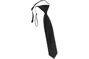 TigerTie Cravate pour enfant unie - Cravate pré-nouée avec élastique