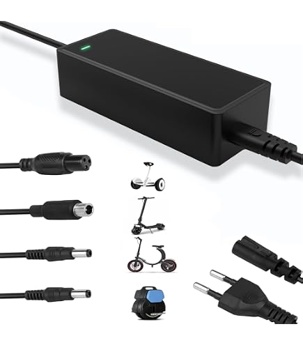 Chargeur Trottinette Électrique 54.6V 2A - Compatible Kugoo M4, Gotrax, Hitway Et Plus - 3 Connecteurs