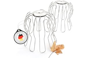 greate 2x Dachrinnen Laubschutz Verzinkt 87 bis 100mm einstellbar - Fallrohrschutz als Regenrinnen Laubschutz - Laubfang Fallrohr, Dachrinnen Sieb, Sieb für Regenfallrohr, Sieb Dachrinne