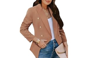 CZIMOO Donna Casual Blazer Manica Lunga Colletto Aperto Lavoro Blazer Ufficio