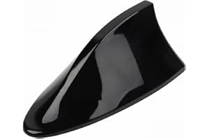 BARAC Aleta Tiburón Antena para Coche, Techo Superior AM/FM Radio, Universal para SUV, Camión, Furgoneta, ABS (Negro)