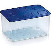 Tupperware Şeffaf ve Taze 2,5 L Şeffaf Mavi Koyu Mavi Buzdolabı Sistemi Taze Sistem Konteyner Kapaklı Dikd&ouml;rtgen