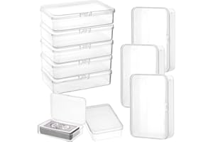 Vaktop 8pcs Playing Card Case, Clear Playing Card Box, Plastic Card Storage, Card Deck Box for Game Cards, Trading Cards, Sports Cards, Bank Cards, Business Cards