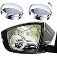 Blind Spot Mirror - Round HD Glass Convex Rear View Mirror with Frame- 360° Wide Angle Side View -Mirror Accessories -(pack of 2)